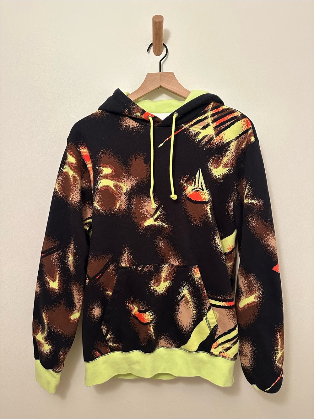 Nike Men’s Ja Morant Standard Issue Basketball Hoodie Neon Graffiti